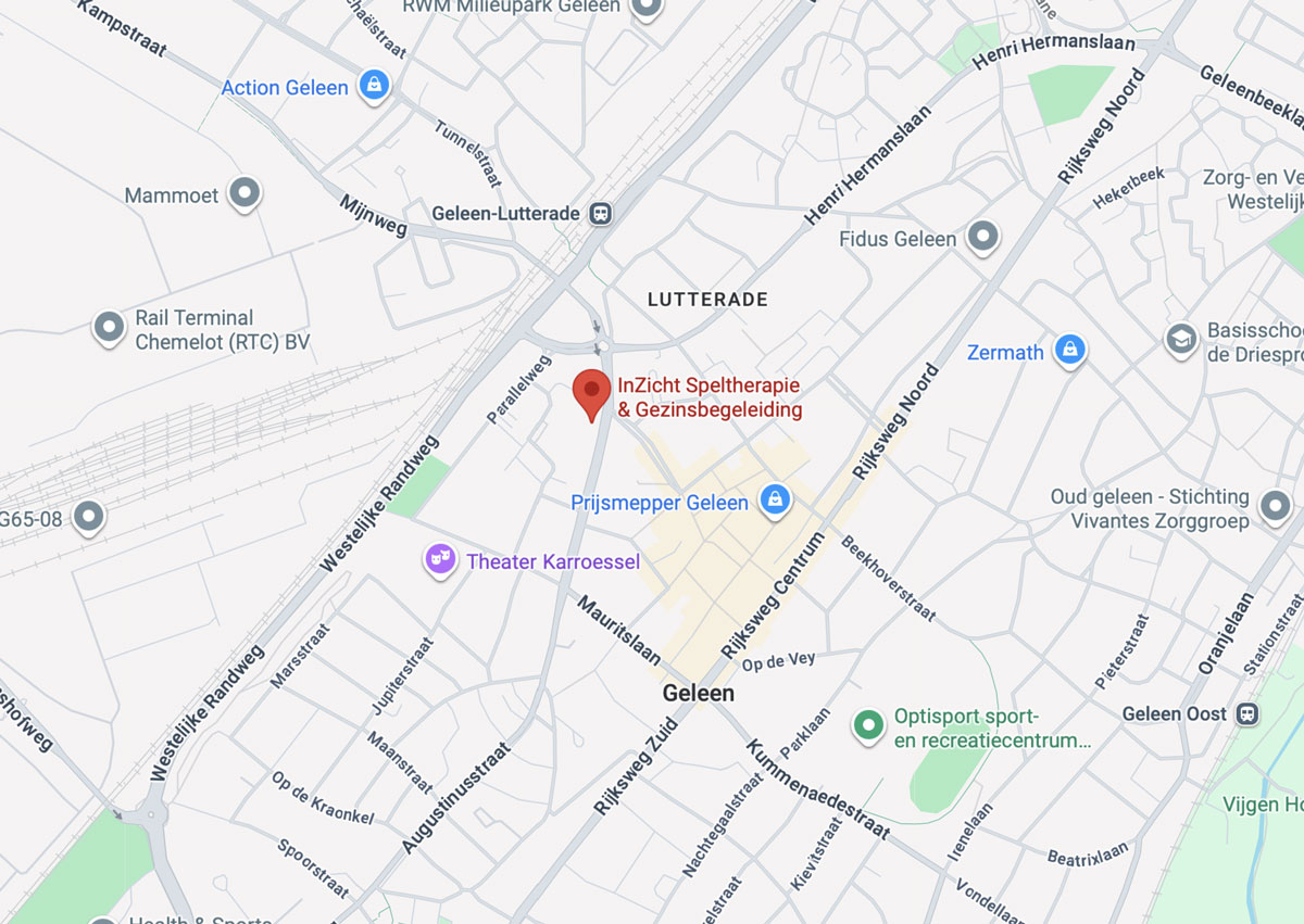 Kaart van de locatie van InZicht Speltherapie in Geleen